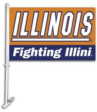 Illinois Car Flag